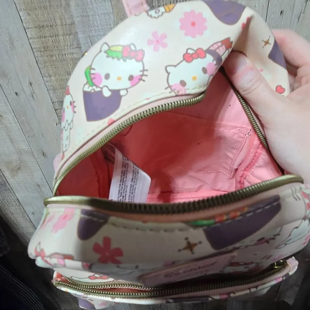Hello Kitty Sushi Loungefly Kawaii Convertible Mini Backpack Sanrio